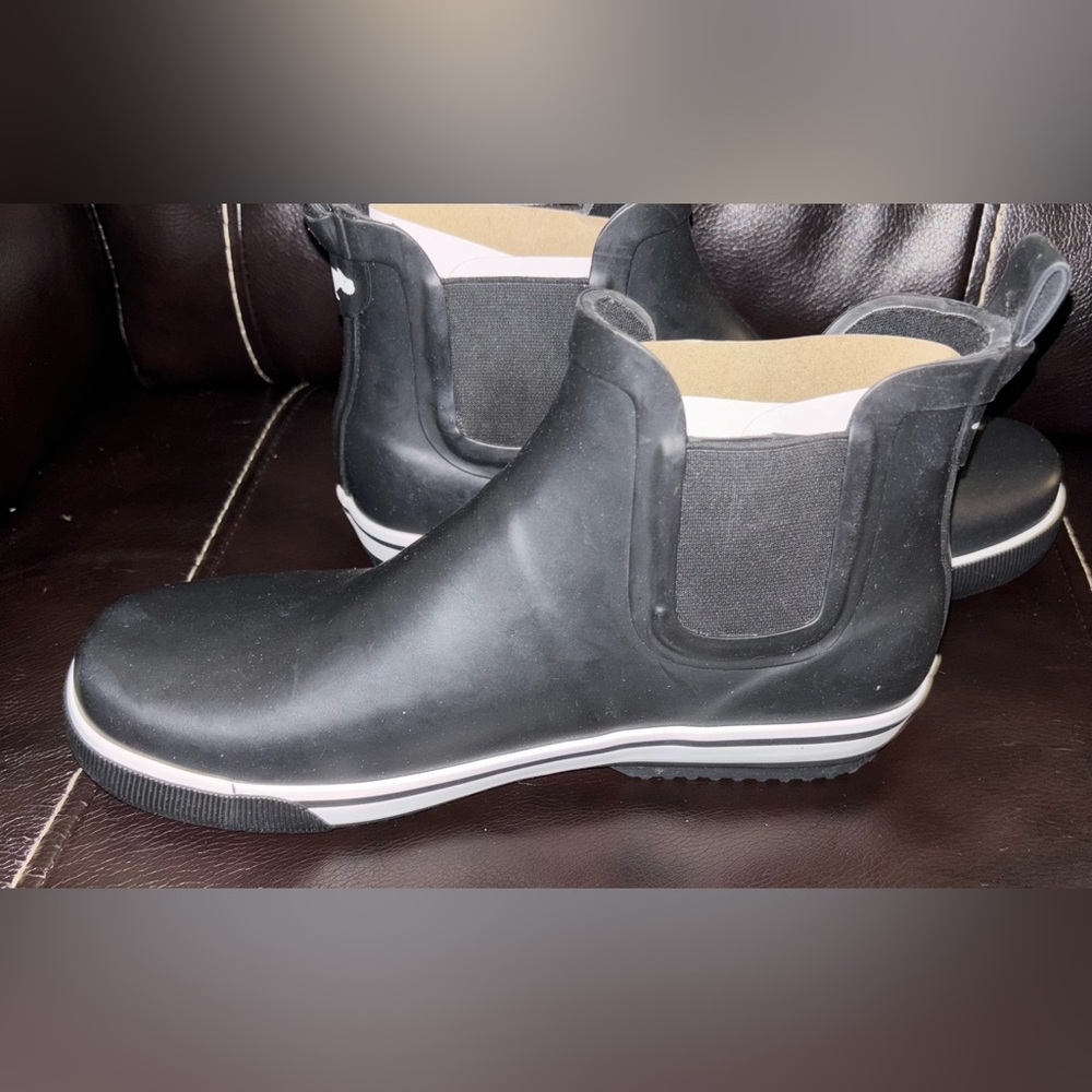 Rocket Dog Black Slip-On Rain Chelsea Boots - Picture 8 of 12